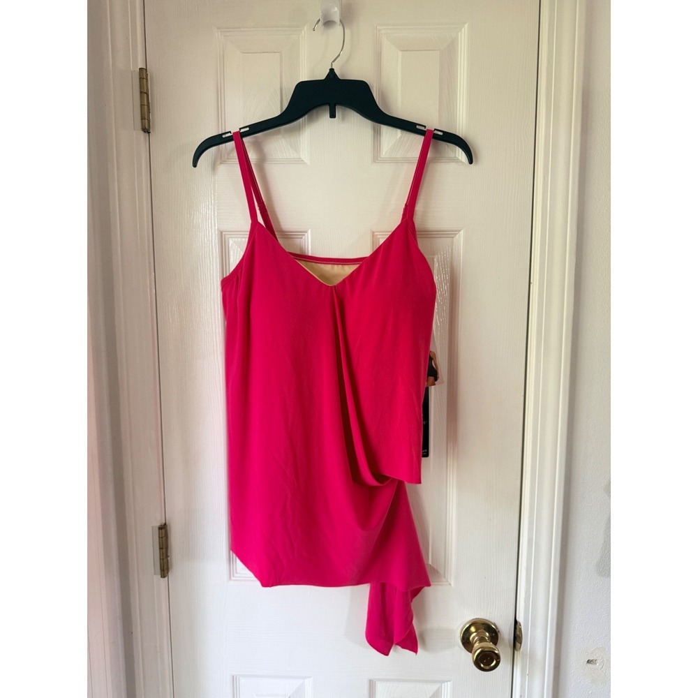 Magicsuit Alex Tankini Top Coral Rose Pink Underwire Side Tie 6006040 NEW 14